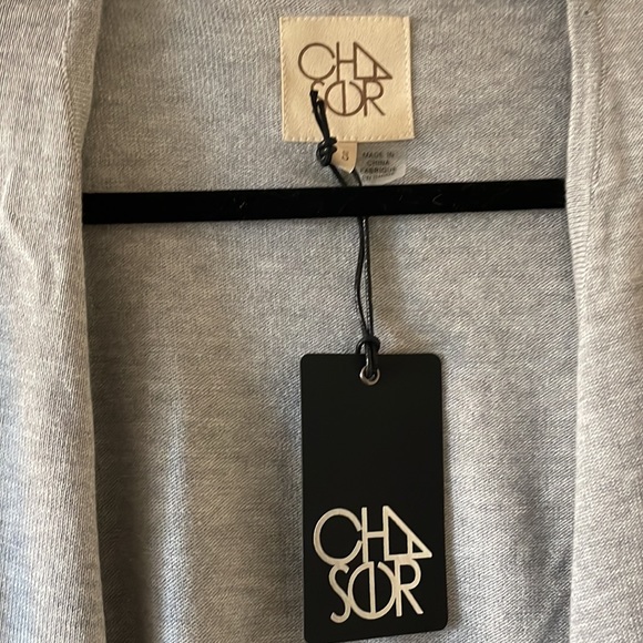 Chaser cropped grey open cardigan - Picture 2 of 4